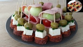 1 Brochettes apéritives Rapide et facile  APERITIF DINATOIRE  LA BOITE A RECETTES [upl. by Audi]