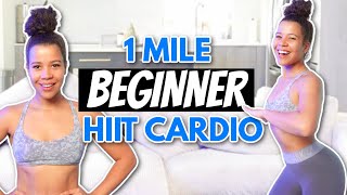 Beginner HIIT Workout 1 Mile Brisk Walk [upl. by Winnie779]