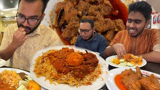 Eating IftarMutton Kacchi Biryani Polao Chicken Roast Rezala With Friends at Sultans Dine [upl. by Yslehc209]