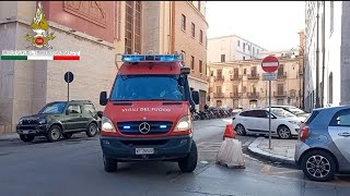 vigili del fuoco Palermo uscita in sirena SAF  APS MAXI CITY  AS EUROCARGO AVFNZ [upl. by Tse]