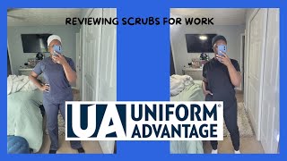 REVIEWING UNIFORM ADVANTAGE SCRUBS [upl. by Inait]