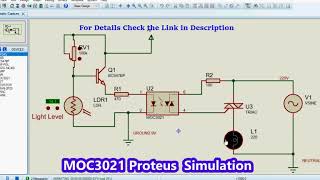 MOC3021 Proteus Simulation  How to use with Example Circuits [upl. by Nrol]