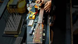 Preparing Fretboard for REFRETTING guitar guitarbridge fretboard morris [upl. by Anirdna]