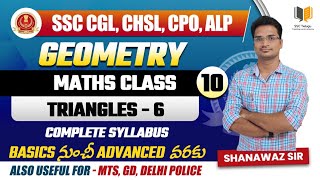 Class  10  Triangle Part  6  Complete Geometry for free in Telugu  SSC Telugu [upl. by Eniamart]