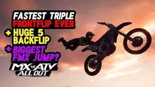 MX vs ATV All Out  Fastest Triple Frontflip EverQuintuple Backflip [upl. by Naelcm533]