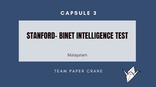 C3 StanfordBinet Intelligence TestBinetSimon Intelligence testPsychology Intelligence tests [upl. by Sellers]