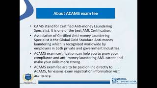 ACAMS exam fee  How much does ACAMS certification cost [upl. by Niels]