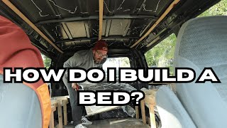 How Would You Build A Bed Frame For Your Van 2001 Ford Econline e150 [upl. by Anibor]