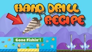 Hand Drill Recipe  New Bait  Growtopia Gone Fishing [upl. by Goer]