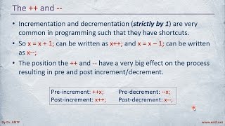 C 214  Increment Decrement بالعربية Dr ANTF [upl. by Yodlem]