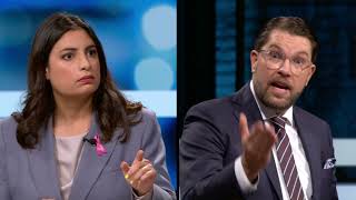 Partiledardebatt Åkesson till Dadgostar ”Kan inte du bara gå hem” nyheter debatterpopuler [upl. by Sivert608]