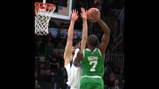 Jaylen Brown dapped up Kevin Garnett after putting Maxi Kleber on a poster 📸  shorts [upl. by Noit]