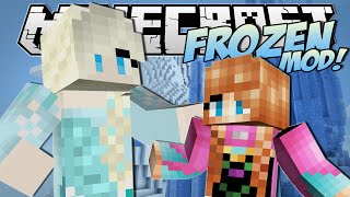 Minecraft  FROZEN MOD Anna Elsa Ice Powers amp More  Mod Showcase [upl. by Adlare]