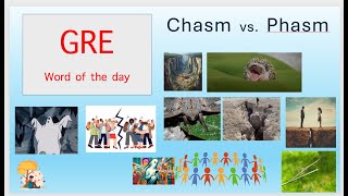 Chasm Phasm gre word of the day chasm phasm greword words english vocabulary Chasm Phasm [upl. by Lad]