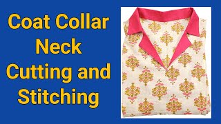 Trending Coat Collar Cutting And Stitching in Easy Way [upl. by Karlik68]