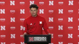 Nebraska QB Dylan Raiola spring game press conference [upl. by Leiuqeze]