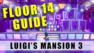 Luigis Mansion 3 Floor 14 Walkthrough  100 14F Dance Hall guide [upl. by Miharbi592]