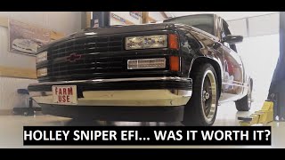 FULL SEND IN THE MUSCLE TRUCK  HOLLEY SNIPER EFI REVIEW [upl. by Ddej]