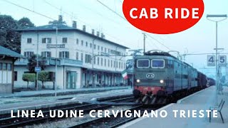 Linea Gemona Cervignano Trieste 1993 cab ride Udine Italy vintage train footage locorama [upl. by Bower]