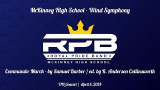 Commando March Barber  McKinney HS Wind Symphony 4524 [upl. by Tera]