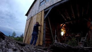 Installing Board and Batten Siding A Timber Framing Vlog [upl. by Dwaine]