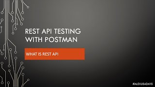 API Testing What is REST API  Part 2 [upl. by Constancy]