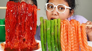 연어국수 팽이버섯 Salmon Enoki Mushroom ZOANA Mukbang 먹방 [upl. by Barmen200]