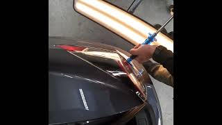 Paintless Dent Repair on a Tesla Model S quarter panel [upl. by Emaj]