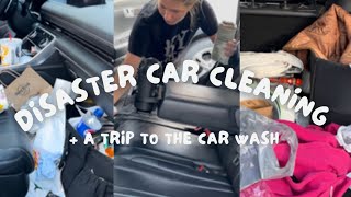 Cleaning My Insanely Dirty Car  So Disgusting [upl. by Aisor]