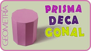 Como hacer un prisma decagonal  Decagonal prism [upl. by Eteragram578]