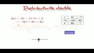 Distributivité double  Applet interactive [upl. by Nerred]