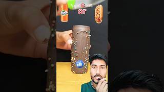 Fanta oR बर्गर 🍫🍊👾😋 food funny drink satisfying icecream chocolate greenbanana [upl. by Mot847]