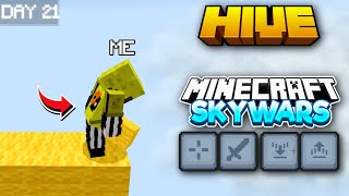 First Time Playing SKYWARS In MCPE 🤫  DAY 21 OF LEARNING PVP IN MOBILE  XGR OP [upl. by Alemac]