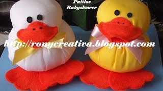 Manualidades para BABY SHOWER  PATITOS de tela  Ronycreativa [upl. by Torray]