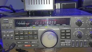 Taking out the Kenwood R5000 Vintage receiver for a spin Radio Nacional do Amazona 11780 Shortwave [upl. by Eznyl893]