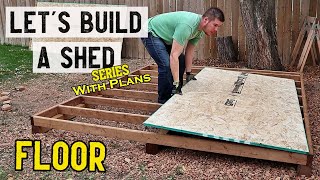 How to build a storage shed  Floor  Part 1  Plans available [upl. by Elwira]