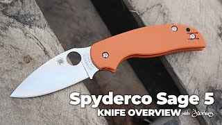 Spyderco Sage 5 REX121 Steel Folding Knife  5Minute Review  Atlantic Knife [upl. by Parris32]