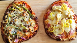 Pizza 🍕 con guisado de champiñones receta [upl. by Drawets]