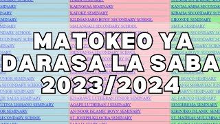 NECTA STANDARD SEVEN RESULTS 2023 MATOKEO YA DARASA LA SABA 202324 NECTA PSLE RESULTS 20232024 [upl. by Niliac]