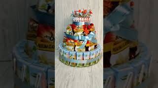 TORTA DI SUCCHI E MERENDINE PER COMPLEANNO FAI DA TEDIY KINDER TORTA COMEANNO FREE COVID TUTORIAL [upl. by Aninaj]