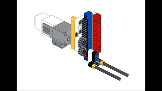 Lego Mindstorm Ev3 Forklift Simple Rack and Pinion Gear With Medium Motor  Building Instructions [upl. by Thant]