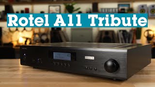 Rotel A11 Tribute stereo integrated amplifier with Bluetooth  Crutchfield [upl. by Reinwald531]