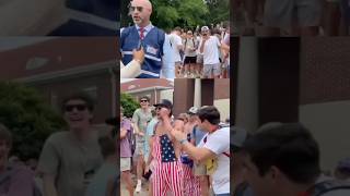 Frat Bros Take Over University with USA Flags Chanting quotUSA USAquot 🇺🇸 [upl. by Enirbas]