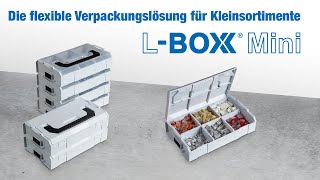 LBOXX Mini  Die flexible Verpackungslösung für Kleinsortimente  Bosch Sortimo Systems [upl. by Lindblad]