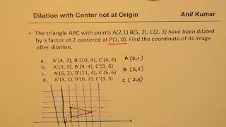 Dilation with Centre any Arbitrary Point and Scale Factor Common Core Geometry GCSE [upl. by Stilu]