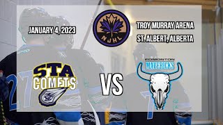 St Albert Comets vs Edmonton Mavericks  NJHL  January 4 2022 [upl. by Rudd]