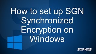 How to set up SGN Synchronized Encryption on Windows [upl. by Enaht]