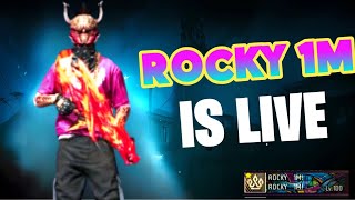 😱ROCKY 1M IS LIVE😎GARENA FREE FIRE HGEST 100 LEVEL PLYAR GUILD TEST LIVE ‎ shortslive freefirelive [upl. by Halvaard]