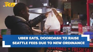 Seattles new appbased delivery fee ordinance takes effect Uber and DoorDash to raise fees [upl. by Ahsekel]