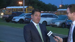 JCPS Superintendent says although the first day is hectic hes confident theyll be successful [upl. by Hplar]